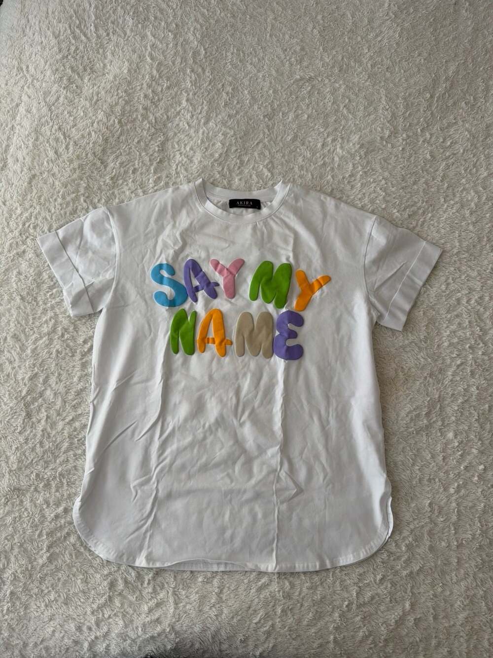 AKIRA Say My Name Puff Print T-Shirt Size M